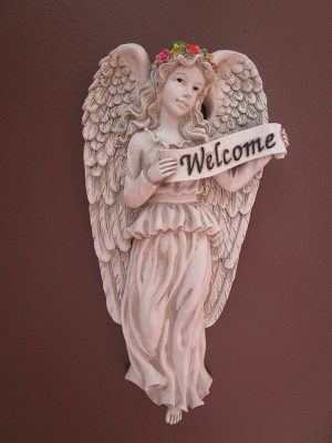 Angelic Welcome Plaque