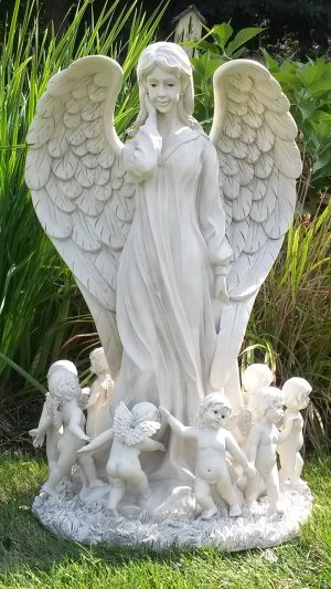 Garden Statue Angel and Cherubs