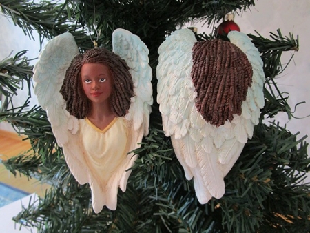 African American Angel Christmas ornament
